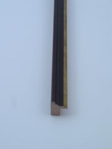 1,5cm black brown, gold front