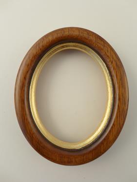 oval frame 22mm brown+gold