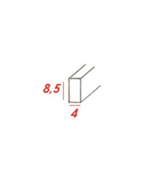 Distanz 8,5x4mm, reinweiß