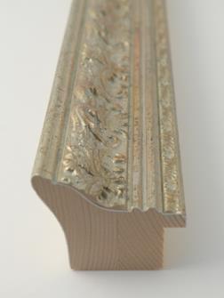 6,8cm antique silver decorated