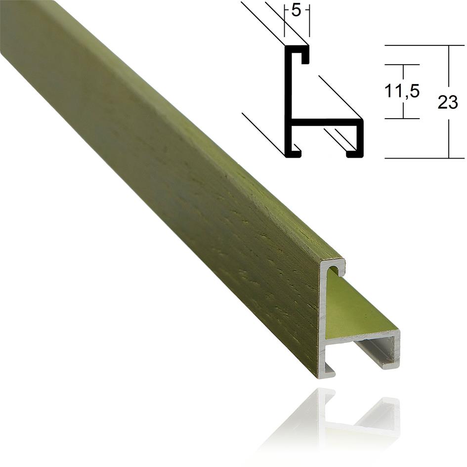 Alu 0,6cm olivgrün furniert