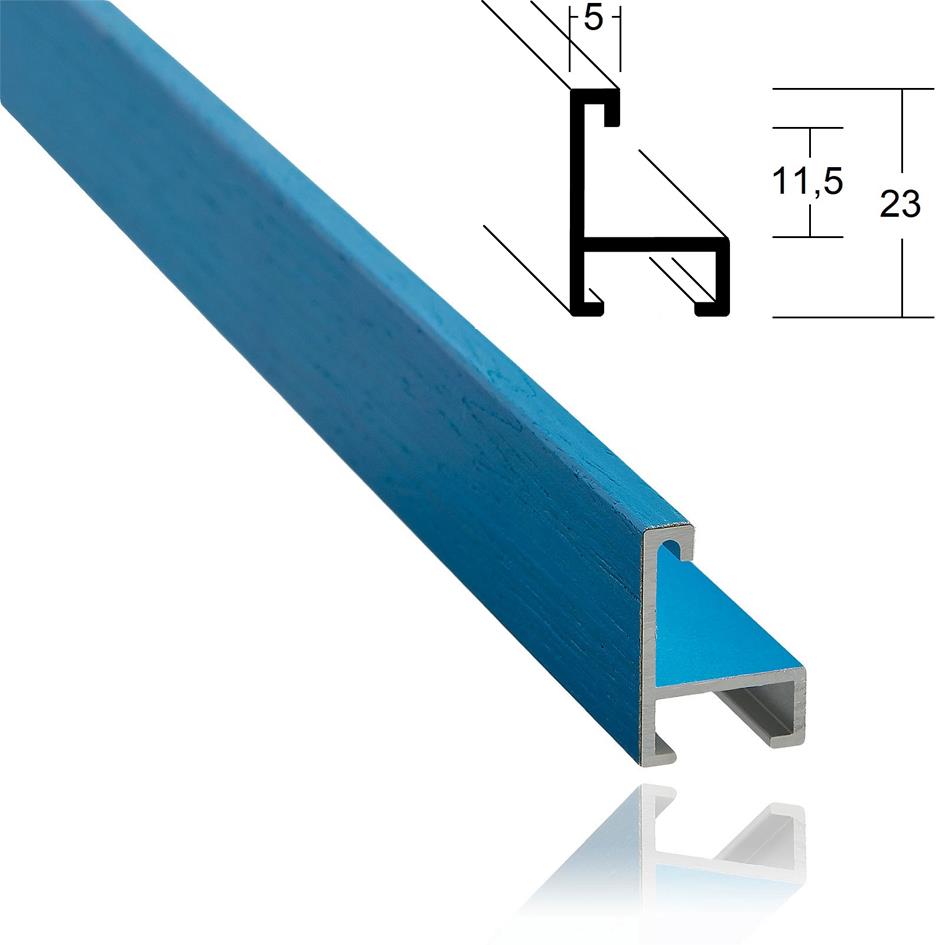 Alu 0,6cm verkehrsblau furn.