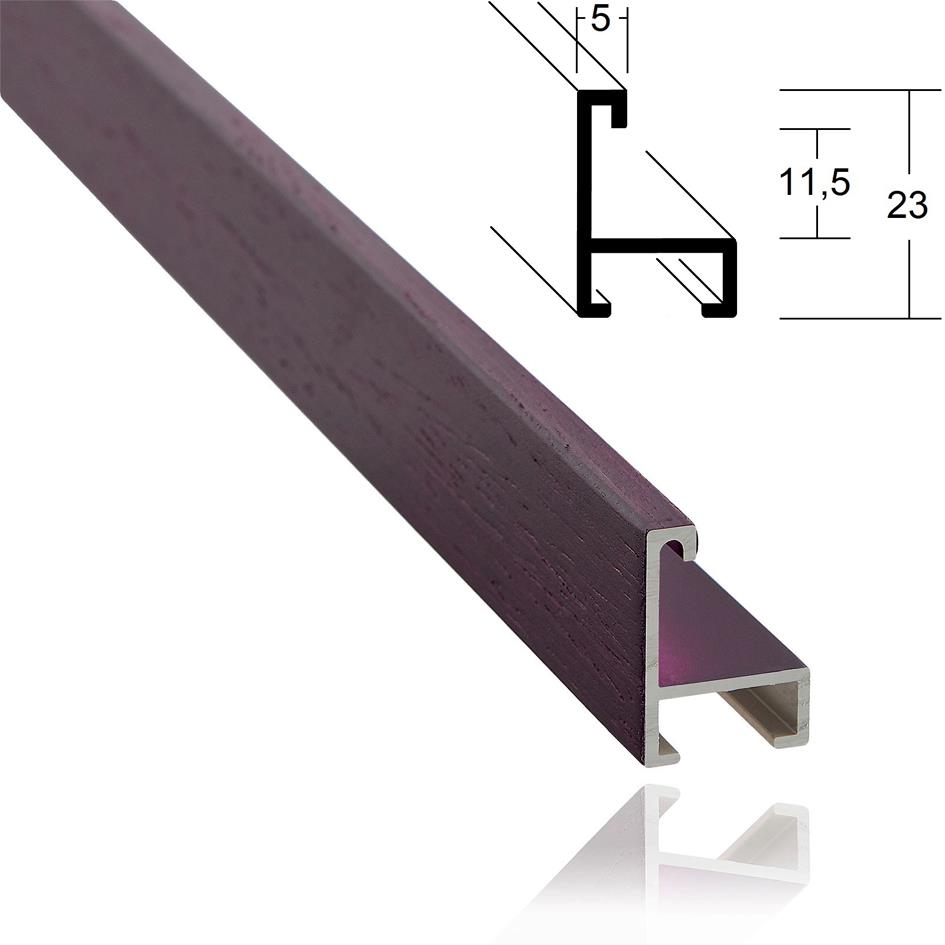 Alu 0,6cm violett furniert