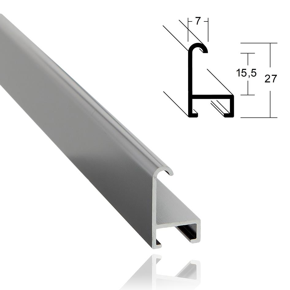 Alu 0,7cm stahlgrau