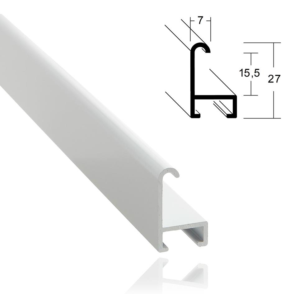 Alu 0,7cm weiß matt