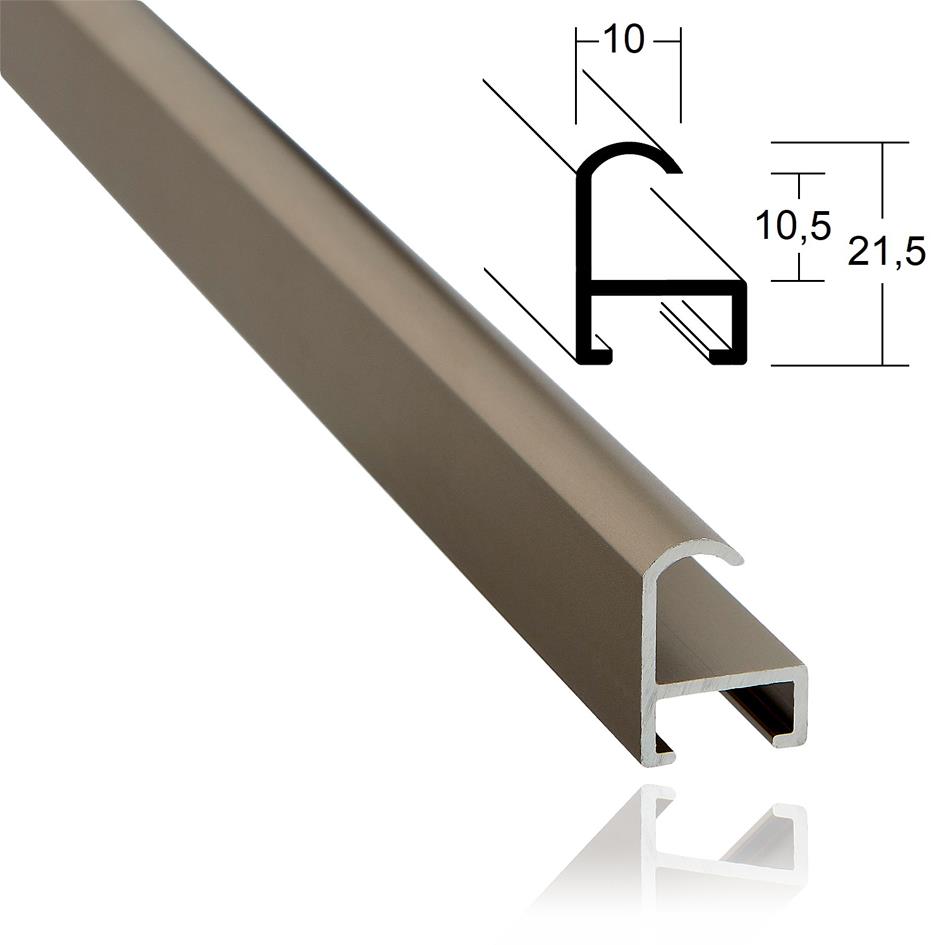 Alu 1,0cm champagner matt