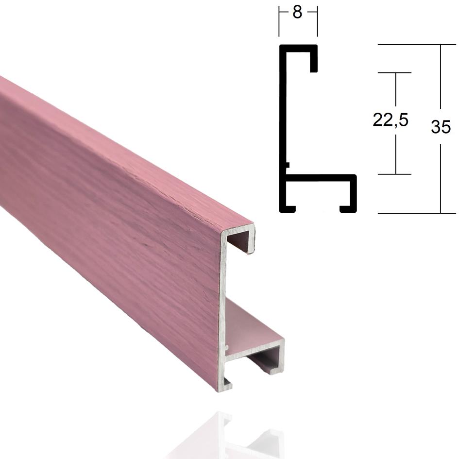 Alu 0,8cm Past.hellrosa, furn.