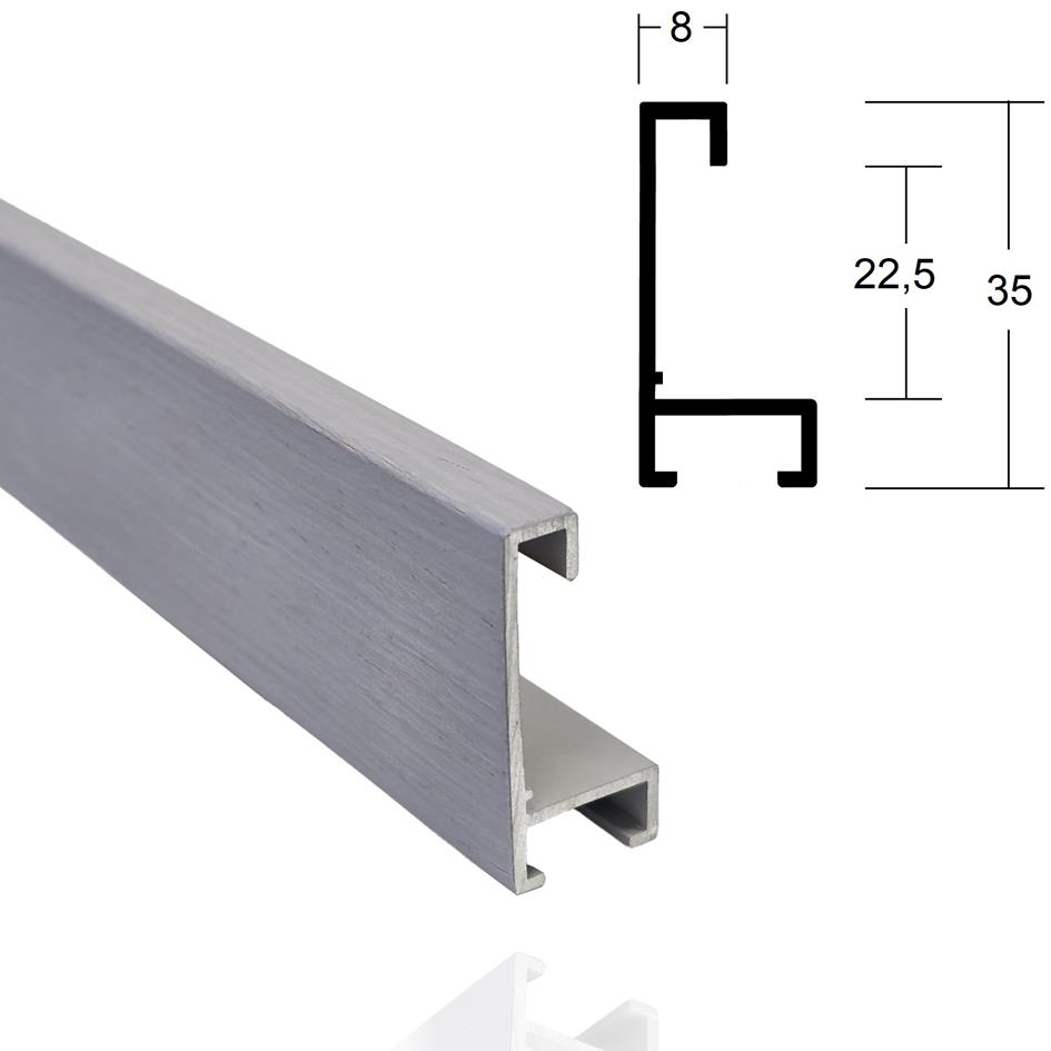 Alu 0,8cm Past.blaugrau, furn.