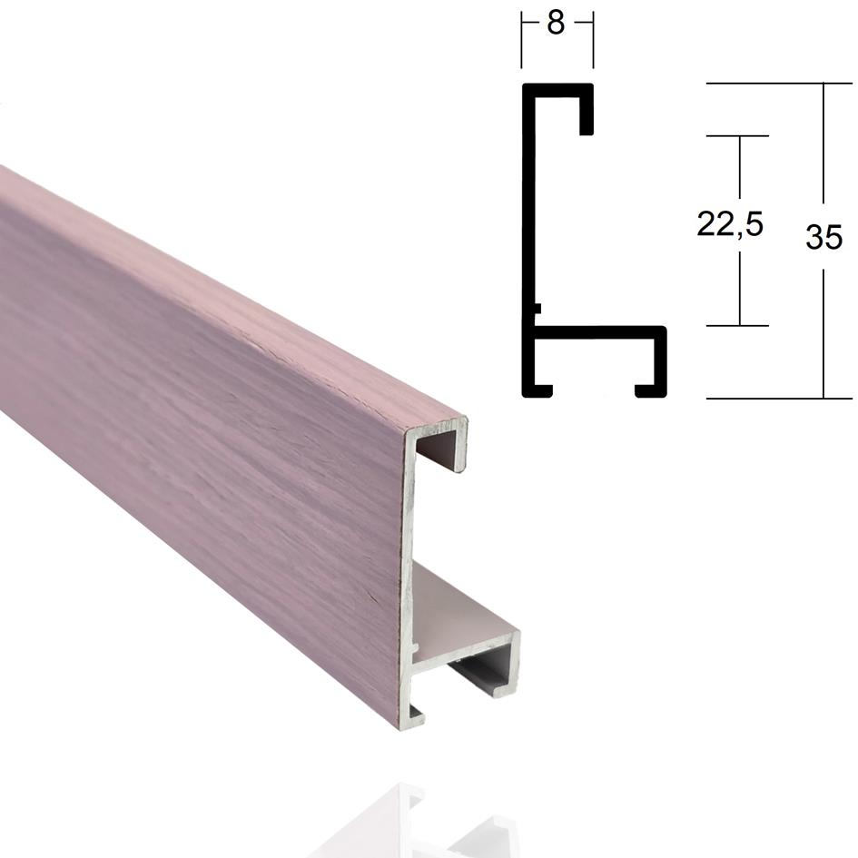 Alu 0,8cm Past.flieder, furn.