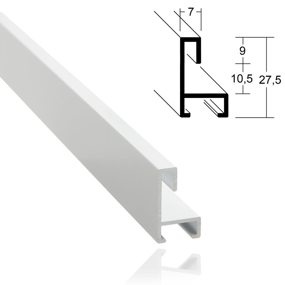 Alu 0,7cm weiß matt Alu 0,7cm weiß matt