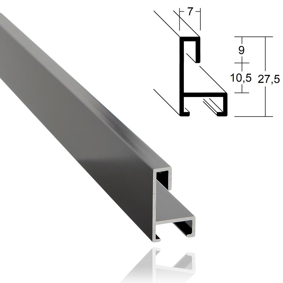 Alu 0,7cm schwarz seidenglanz Alu 0,7cm schwarz seidenglanz