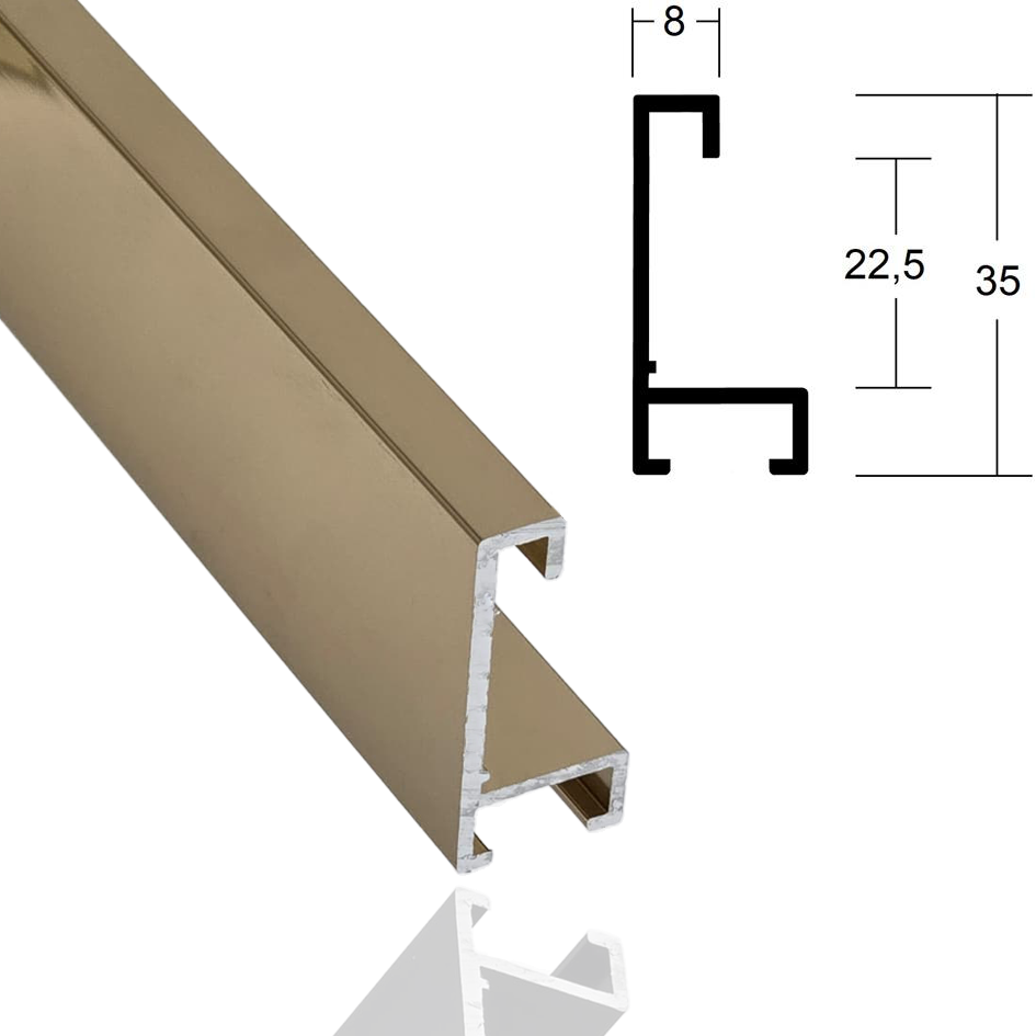 0,8cm gold glanz eloxiert 0,8cm gold glanz eloxiert