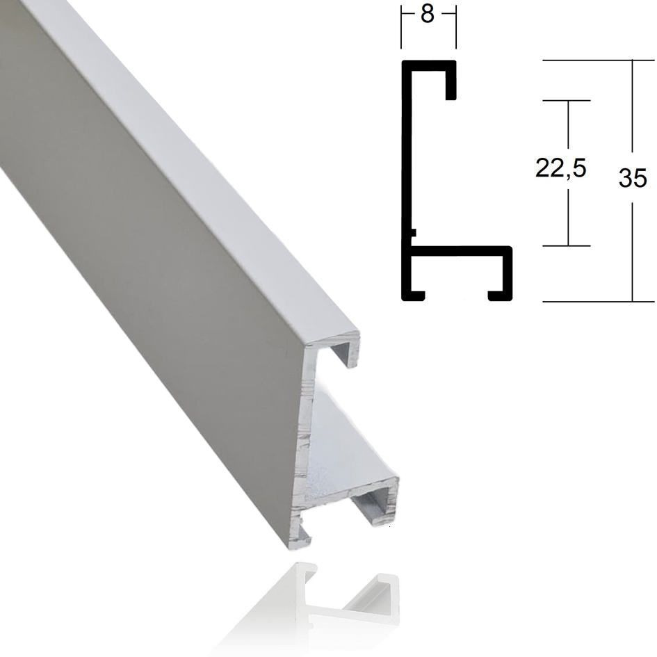 0,8cm weiß matt elox -69,6m 0,8cm weiß matt elox -69,6m