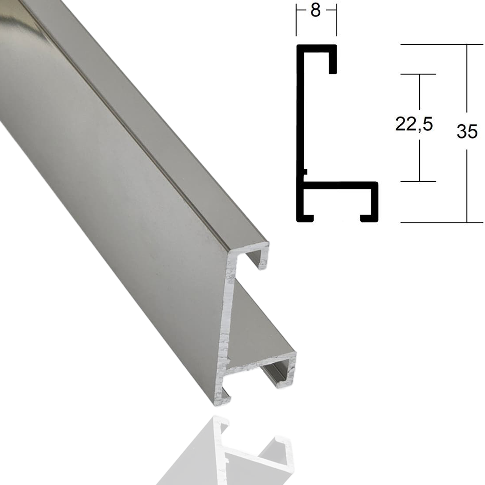 Alu 0,8cm silber glanz